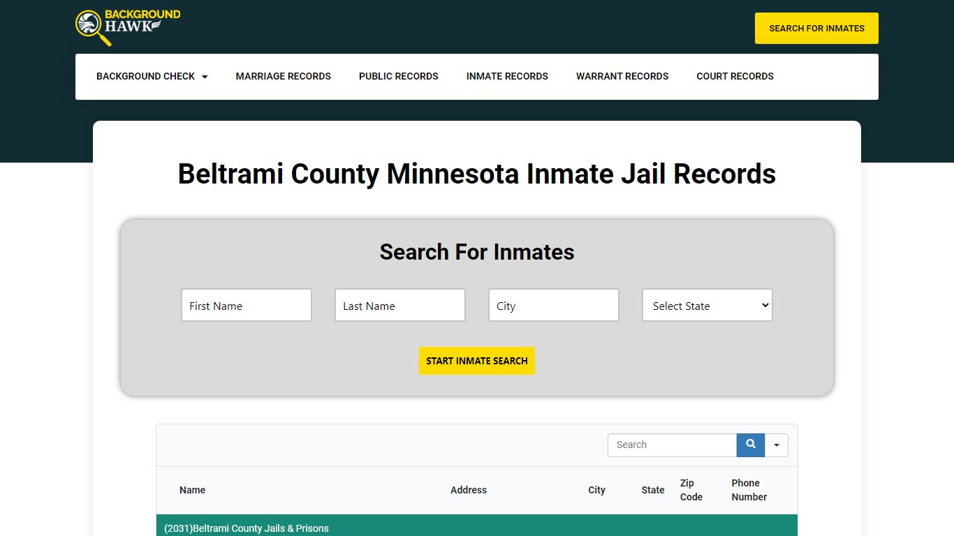 Inmate Jail Records in Beltrami County , Minnesota
